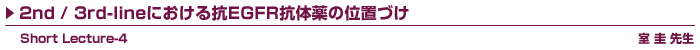 3rd-lineɂREGFRR̖̈ʒuÂ Short Lecture-4 / @\ 搶